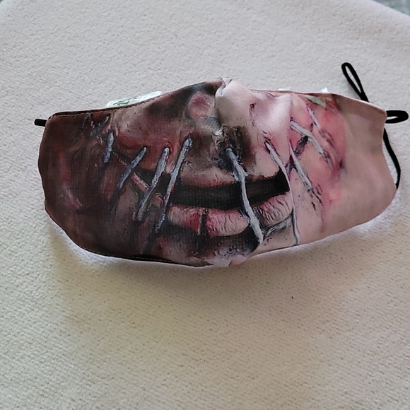 Halloween Scary Smile stitches scary Reusable face mask - Picture 2 of 9